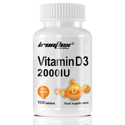 IRONFLEX VITAMIN D3 2000IU 100tab MINERAŁY ODPORNOŚĆ WITAMINA MOCNE KOŚCI