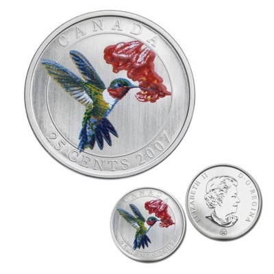 Canada 25 Cents Birds of Canada Series 2008 - Koliber + gratis