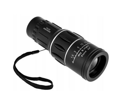 MONOKULAR LUNETA LORNETKA 16×52 ETUI PASEK SZMATKA XJ3053