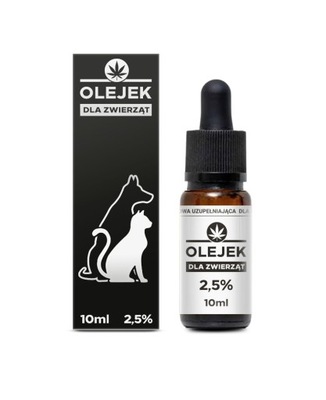 OLEJ z konopi dla zwierząt CBD 2,5% Sativa Poland