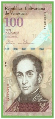 WENEZUELA 100 BOLIVARES 2009 P-93c UNC