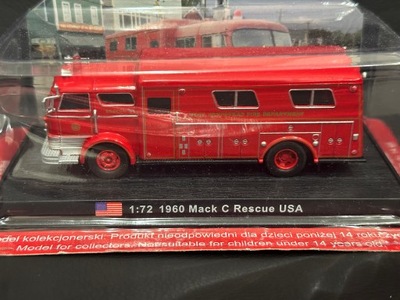 WOZY STRAŻACKIE Mack C Rescue 1960 skala 1:72 AMERCOM Straż Pożarna