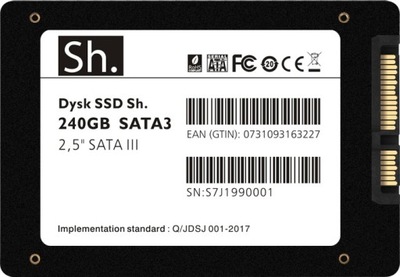 Dysk SSD Sh. 240GB SATA3 2,5" SATA IIIc