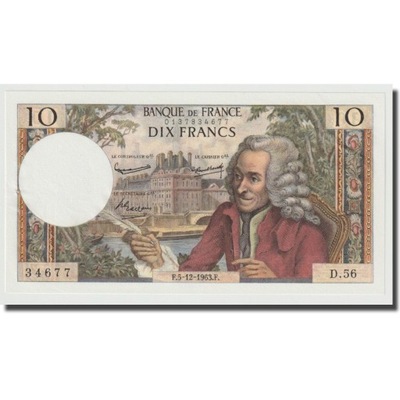 Francja, 10 Francs, Voltaire, 1963, 1963-12-05, UN