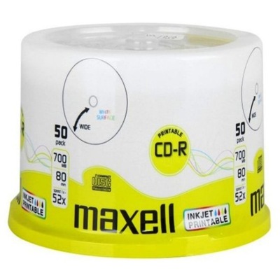 Płyty CD-R 700MB 80MIN MAXELL PRINTABLE cake 50szt