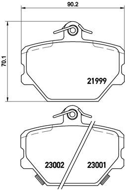 ZAPATAS DE FRENADO PARTE DELANTERA SMART 98-04  