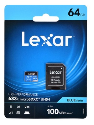 Lexar 64GB microSDXC High-Performance 633x UHS-I
