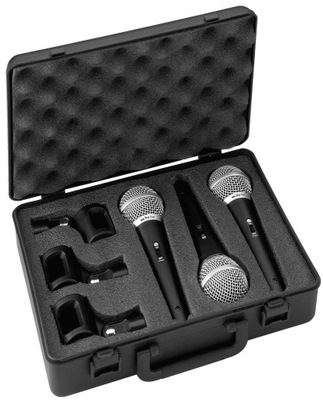 Monacor DM-3SET -zestaw mikrofonów dynamicznych do