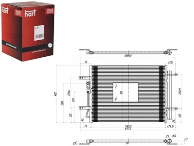 CONDENSADOR CONDENSADOR DE ACONDICIONADOR HYUNDAI IONIQ 16- HART  