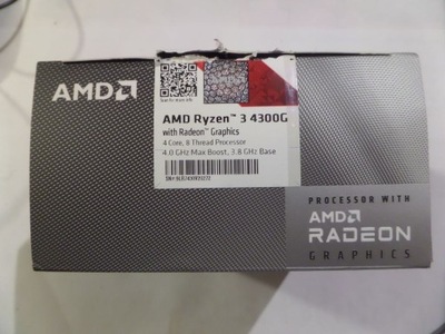 AMD Ryzen 3 4300G 3,8/4,0 GHz, s.AM4 Gr Radeon GW