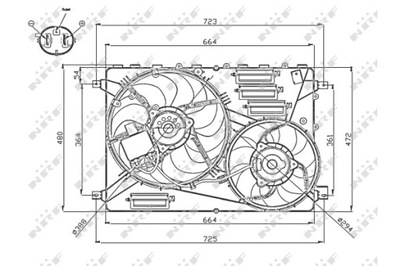 NRF VENTILADOR DEL RADIADOR CON CUERPO LAND ROVER DISCOVERY SPORT  