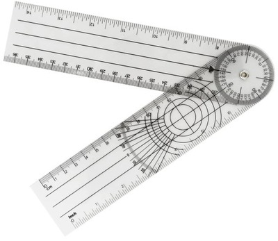 0-140mm 360 stopniowy Kątomierz Kątowy Linijka
