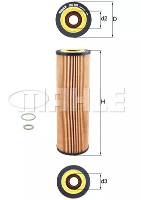 FILTRAS ALYVOS (ĮDĖKLAS FILTRA) SCANIA CITYWI OX 562D KNECHT OX 562D 