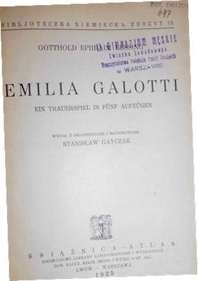 Emilia Galotti - G.E Lessing