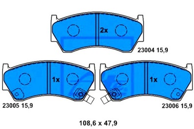 ZAPATAS DE FRENADO NISSAN ALMERA I 1.4/1.6/2.0D 09.9  