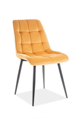 Krzesło tapicerowane welurowe CHIC VELVET curry