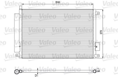 RADIATOR AIR CONDITIONER FIAT 500 1.4 7/2012->/ VALEO  