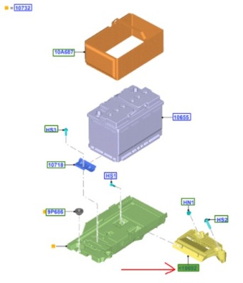 Захист основа акумулятор edge 16- mondeo 2014- фото №1