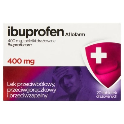 Ibuprofen 400mg 20 tab. Aflofarm Lek Przeciwbólowy