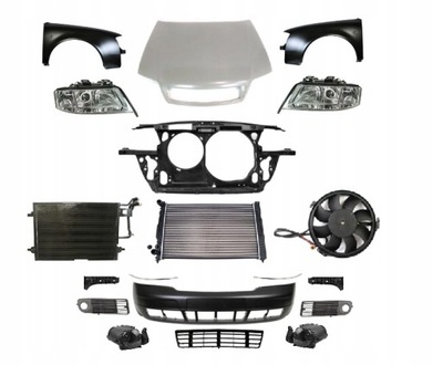 Audi a6 c5 4b 1997-2001 kompletny перед капот pas фото №1