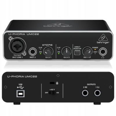 Interfejs audio Behringer U-Phoria UMC22 USB