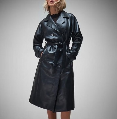 NOWA KURTKA PŁASZCZ damski MISSGUIDED Trench PU r. S