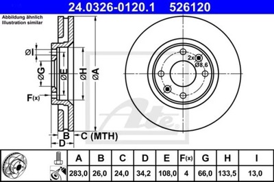 ATE 24.0326-0120.1 ДИСК ТОРМОЗНОЙ