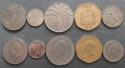 SAMOA -stara - zestaw 5 monet MIX
