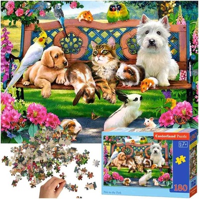 CASTORLAND Puzzle układanka 180 elementów Pets in the Park - Zwierzęta w pa