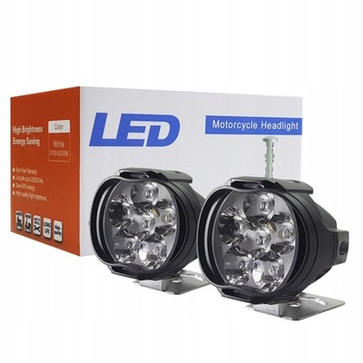 2PCS MOTORCYCLES HEADLIGHT 6500K WHITE SÚPER BRIGH  