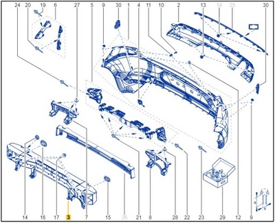 Абсорбер бампера задняя заднего renault clio v 5 оригинальный номер фото №1
