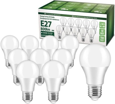 Żarówka LED 9 W, E27 LED Ciepła Biel