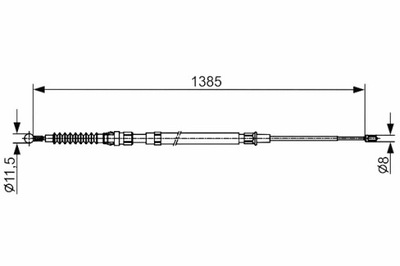 BOSCH CABLE DE FRENADO DE MANO PARTE TRASERA P AUDI TT 1.8-3.2 08.06-06.14  