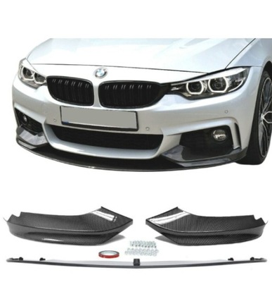 Накладка бампера сплиттер bmw f32 f33 f36 карбон фото №1