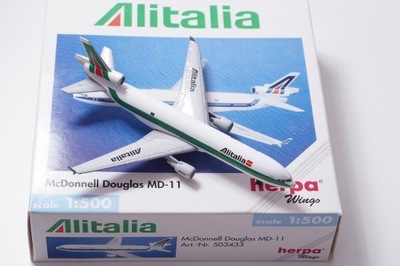 HERPA Alitalia McDonnell Douglas MD-11 skala 1:500