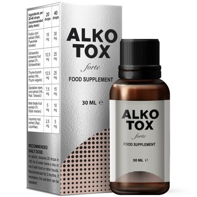 AlkoTox Forte| Pomagające w uzależnieniu od alkoholu
