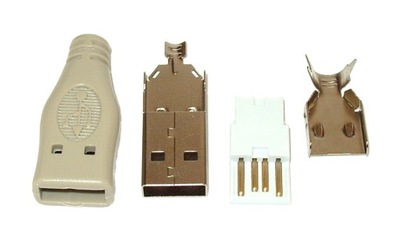 Wtyczka USB-A do przylutowania na kabel