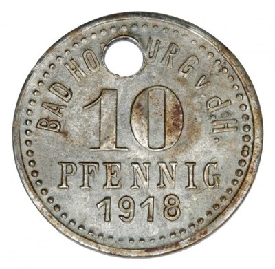 10 fenigów 1918 Homburg Hesja