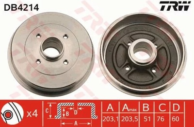 BEBEN DE FRENADO STARY NR DB4373 RENAULT TRW DB4214  