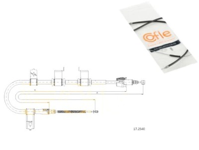 Cofle 17.2540 cięgło, тормоз стояночный фото №1