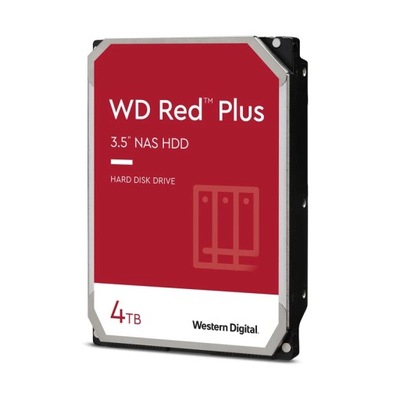 Dysk HDD WD Red Plus WD40EFPX (4 TB ; 3.5"; 256 MB)