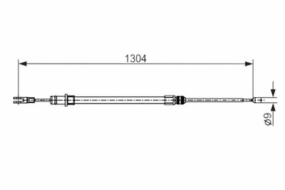 BOSCH CABLE DE FRENADO DE MANO MATERIAL L/P 1304MM PORSCHE 911 911  