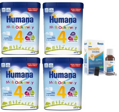 HUMANA 4 MLEKO NASTĘPNE PO 24 M+ 4x650G 4PAK