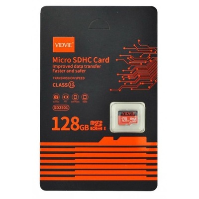 Karta pamięci VIDVIE MICRO SDHC 128GB czarny