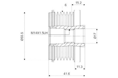 КОЛЕСО ШКИВ ГЕНЕРАТОРА VOLVO 1,6-2,0 S40 V40 VALE