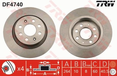 TRW DF4740 DISCO DE FRENADO  