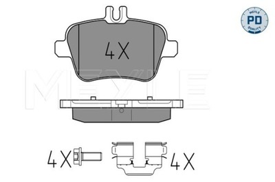 ZAPATAS DE FRENADO DB T. W176/W246 A-KLASA/B-KLASA 11-/CLA/GLA 13-  