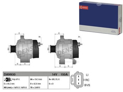 Генератор denso dan930 фото №1