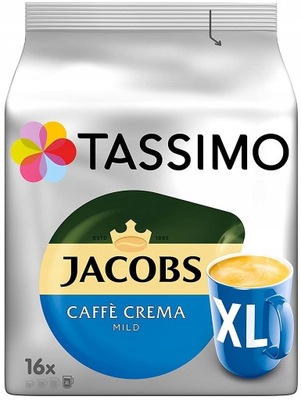 TASSIMO JACOBS CAFFE CREMA MILD XL 128g 16 szt. KAWA Z NIEMIEC