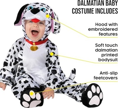 Dalmatyńczyk Kostium Strój Przebranie Pluszowy